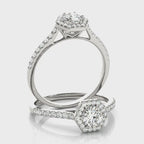 Hexagon  Halo with Diamonds Complete Includes Center Stone 1.00 Ct. $1699.00