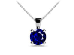 Load image into Gallery viewer, Round Sapphire Pendant Lab-Grown
