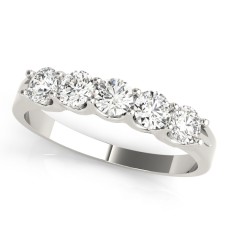  5 Stone Diamond  Wedding Band  1/2 CT. Total Weight $1499.00
