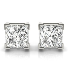  Princess Cut Earrings Lab Diamonds 1 carat 
