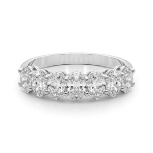7-Stone Shared Prong Oval Diamond Wedding Band 1carat Totql weight $1499.00